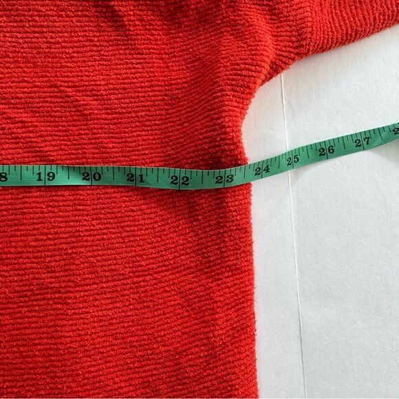 Free People Tomato Red Ottoman Slouchy Tunic Sweater Size Small - Picture 6 of 8